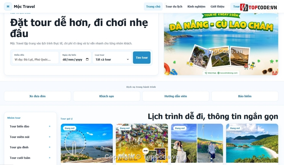 Đồ án,travel,đặt xe du lịch,đặt lịch